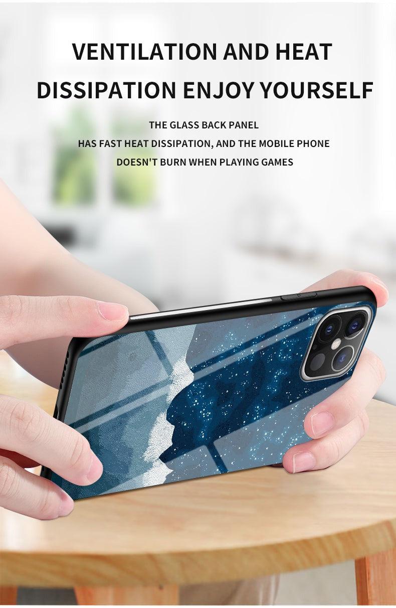 Premium Galaxies Designers Tempered Glass Phone Case - for New Apple iPhone 13Mini/13/13Pro/13ProMax - Super Savings Technologies Co.,LTD Premium Galaxies Designers Tempered Glass Phone Case - for New Apple iPhone 13Mini/13/13Pro/13ProMax - Super Savings Technologies Co.,LTD
